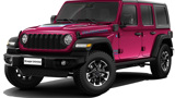 Jeep Wrangler rood